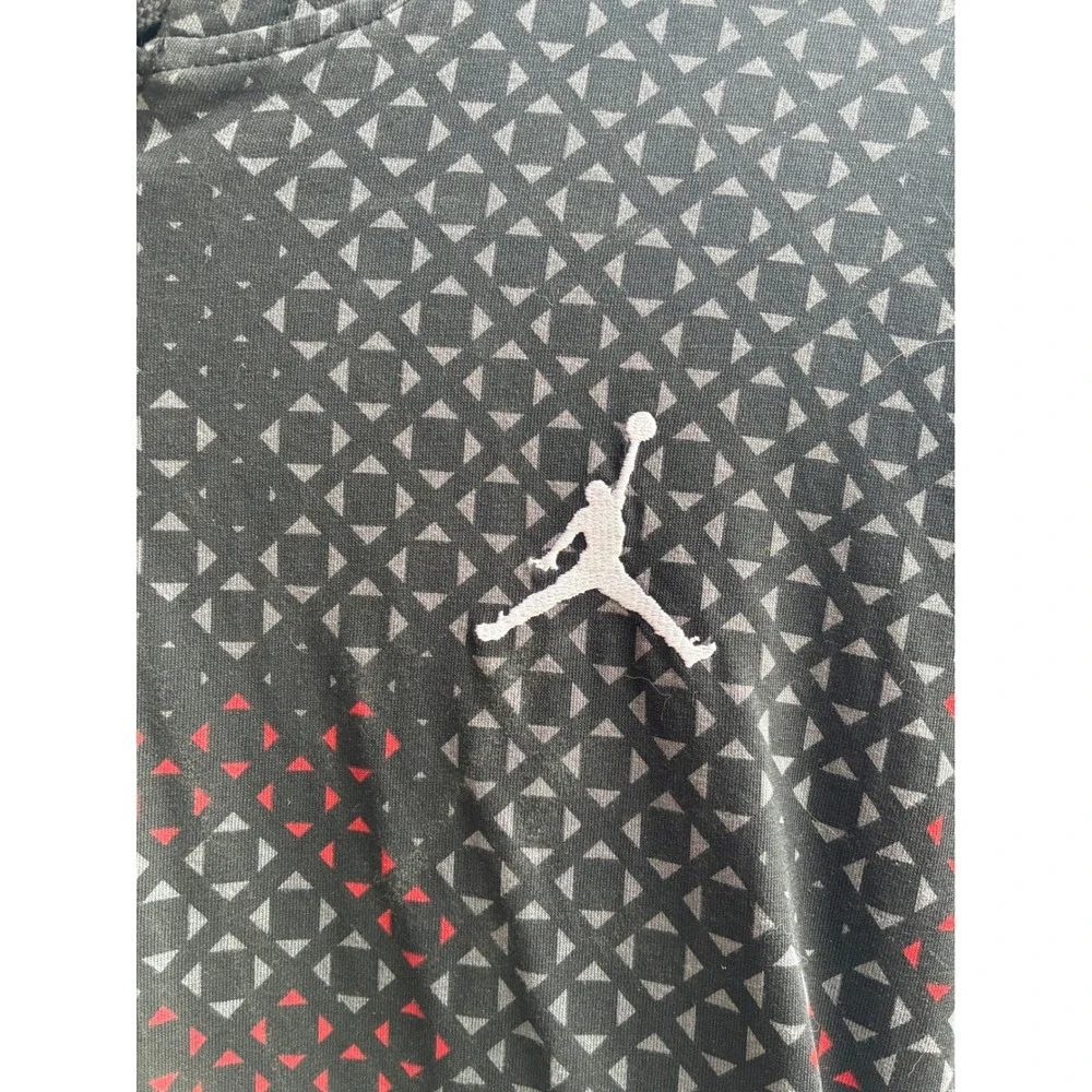 VTG Jordan Flight Reversible Full Zip Hoodie Black Red Geometric Mens  Large